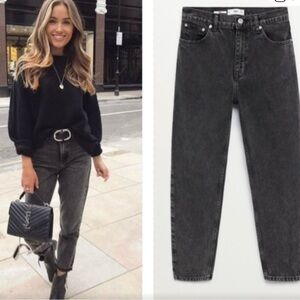 Mango Charcoal Denim Jeans